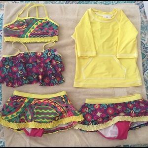 Hanna Andersson 5 piece bathing suit set